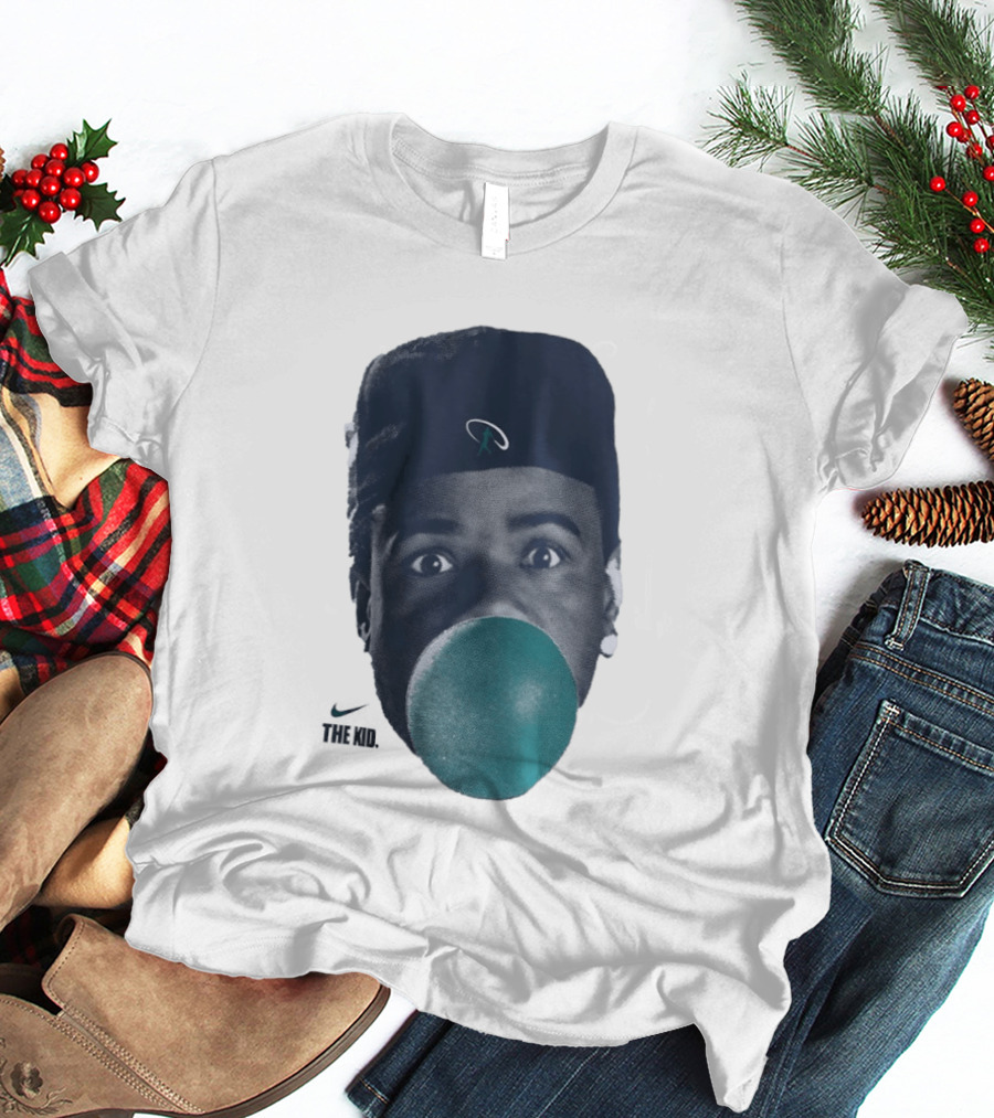 Ken Griffey Jr The Kid Seattle Mariners Hat Bubblegum T-Shirt