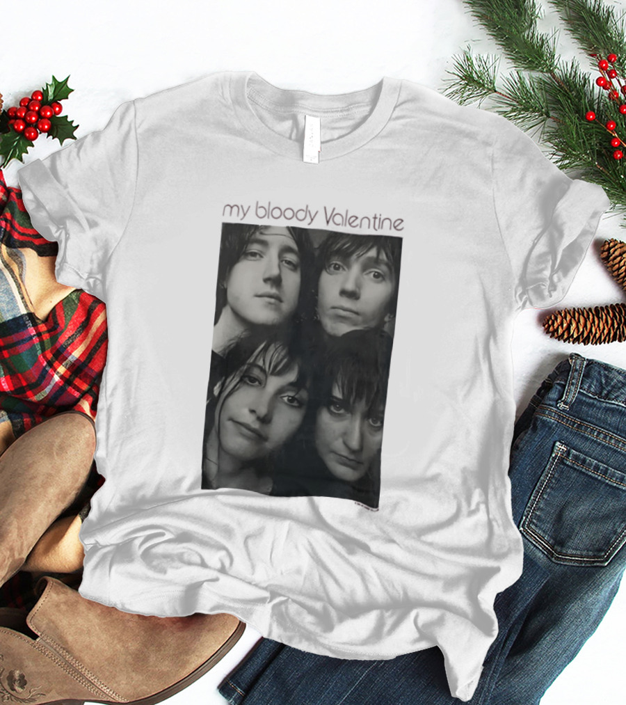 My Bloody Valentine Kevin Shields Bilinda Butcher Colm O'Ciosoig Deb Googe Vintage Band Photo T-Shirt