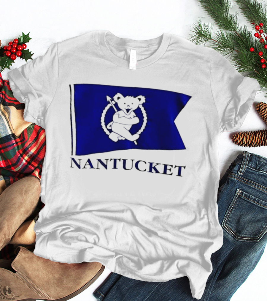 Nantucket Flag Grateful Dead Dancing Bear T-Shirt