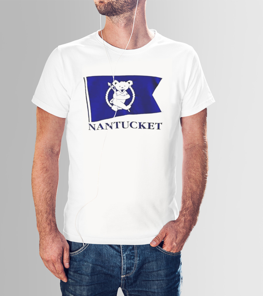 Nantucket Flag Grateful Dead Dancing Bear T-Shirt