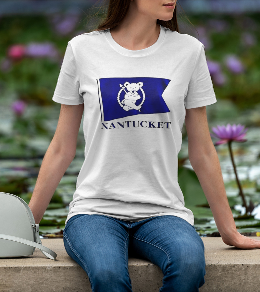 Nantucket Flag Grateful Dead Dancing Bear T-Shirt