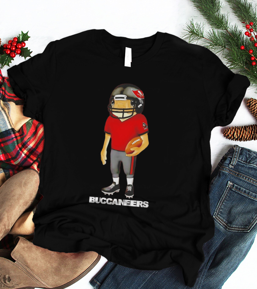 Bad Bunny X Tampa Bay Buccaneers Football Character With Helmet And Jersey T-Shirt