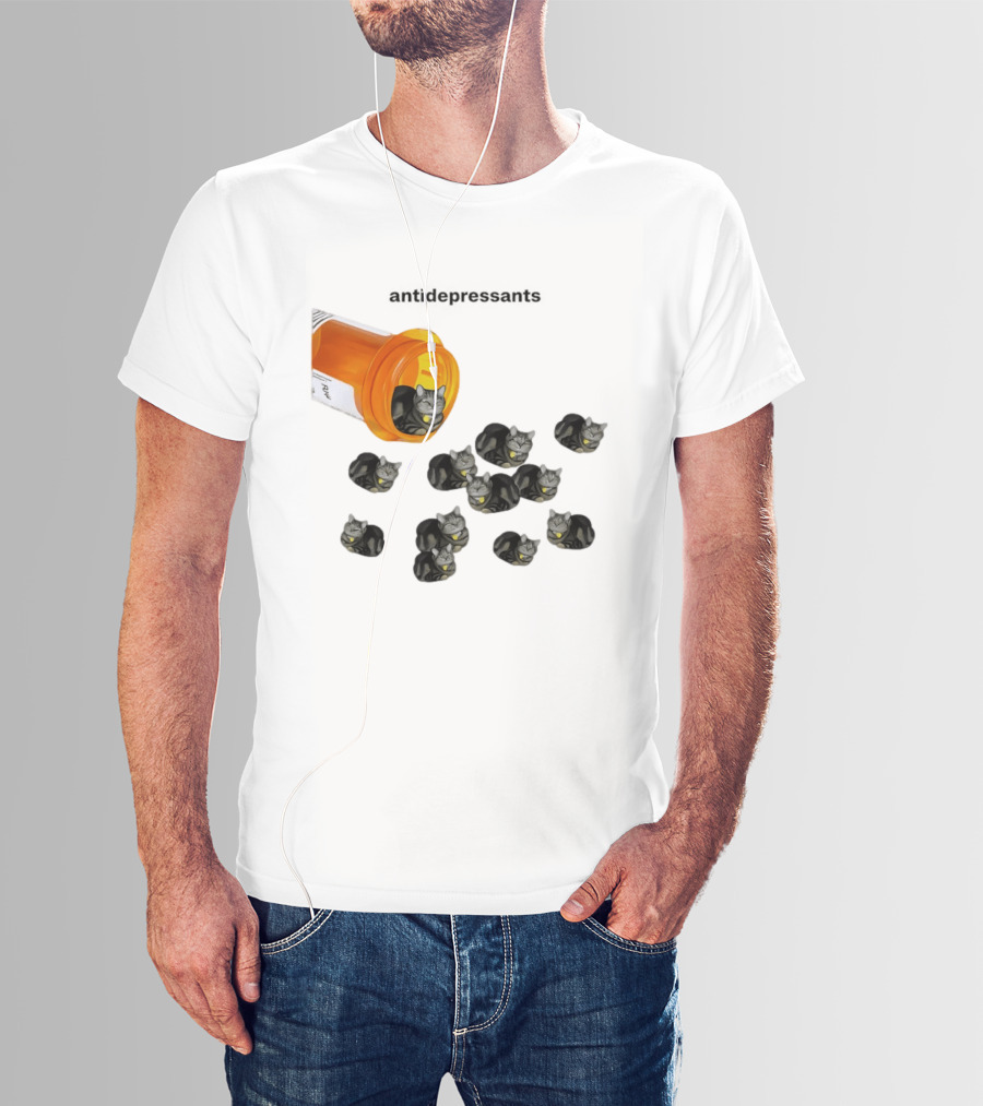 Antidepressants Cat Medicine Jar T-Shirt