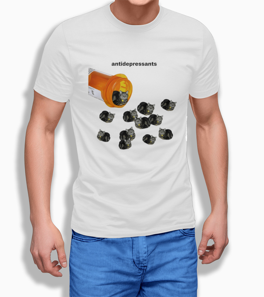 Antidepressants Cat Medicine Jar T-Shirt