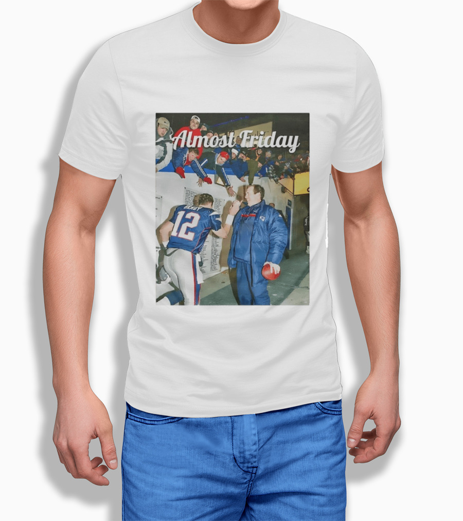 Almost Friday Bill And Tom Football Celebration Patriots 12 T-Shirt