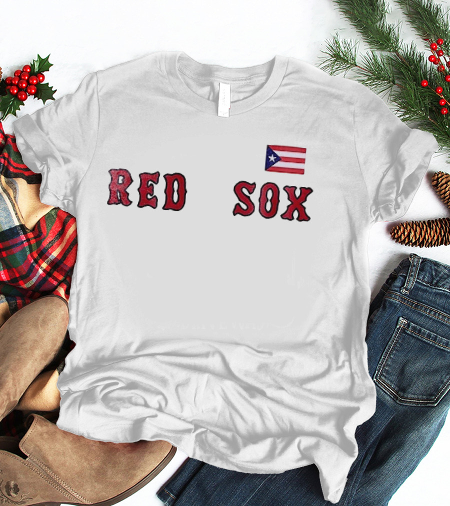 Boston Red Sox Puerto Rican Flag Red Sox T-Shirt