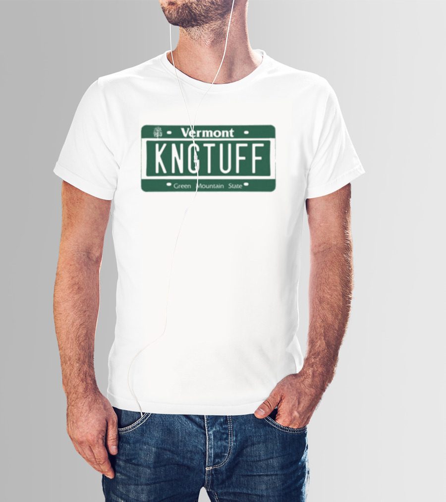 Vermont KNGTUFF License Plate T-Shirt