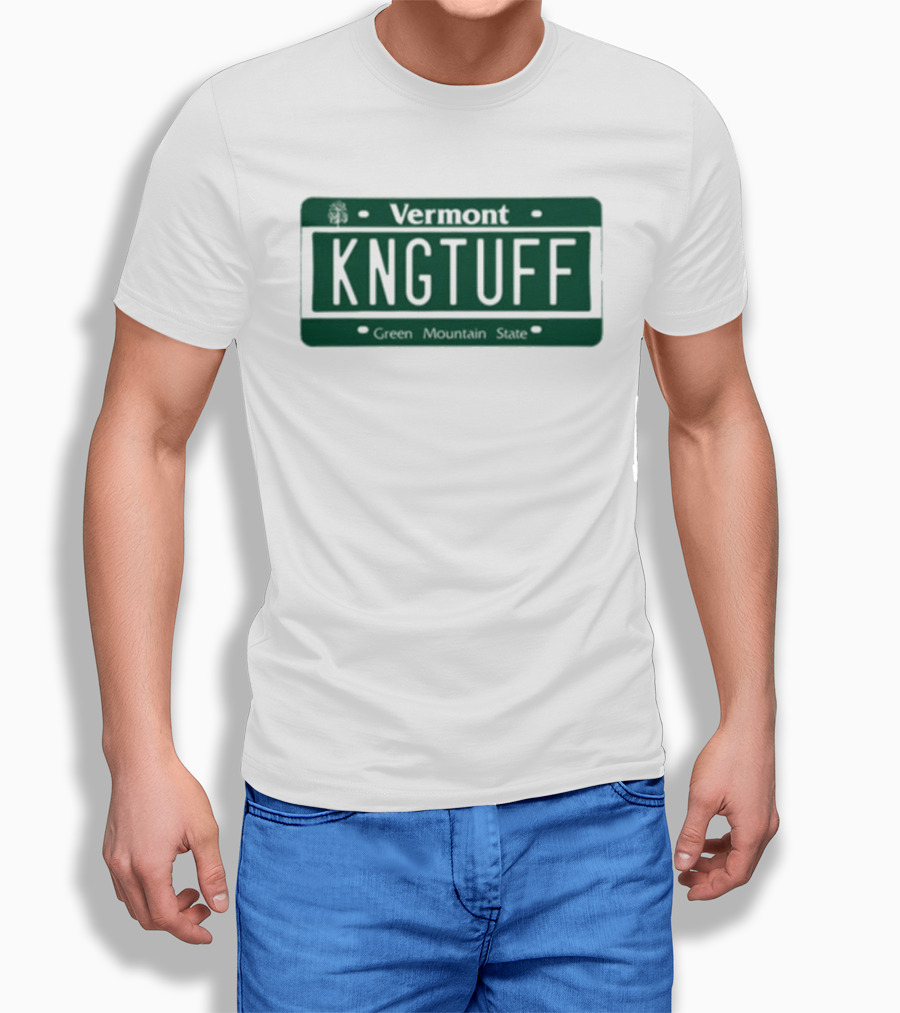 Vermont KNGTUFF License Plate T-Shirt
