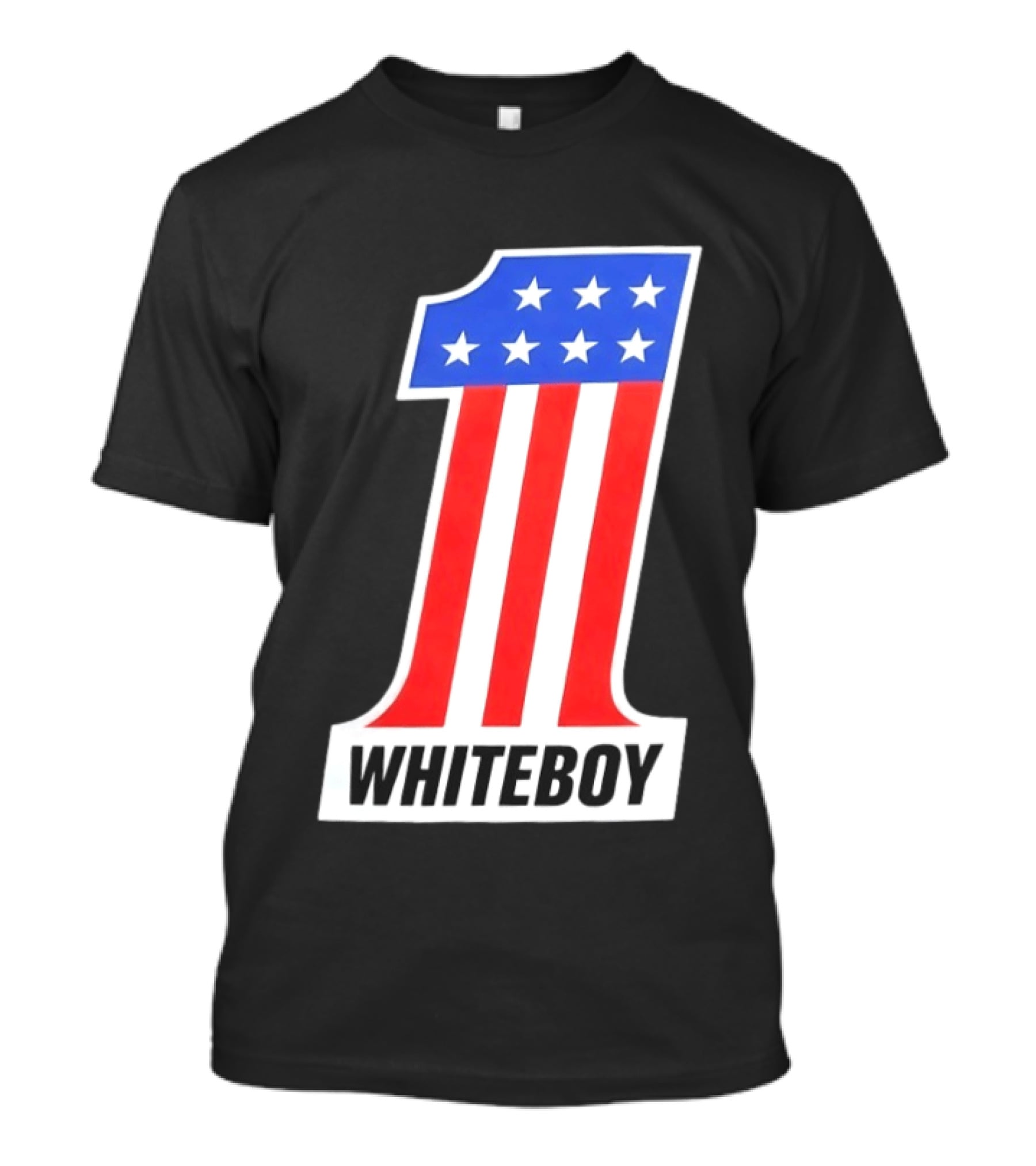 Number 1 Whiteboy Stars Stripes USA Flag T-Shirt