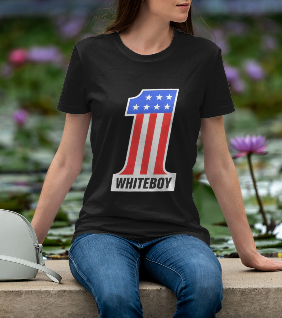 Number 1 Whiteboy Stars Stripes USA Flag T-Shirt