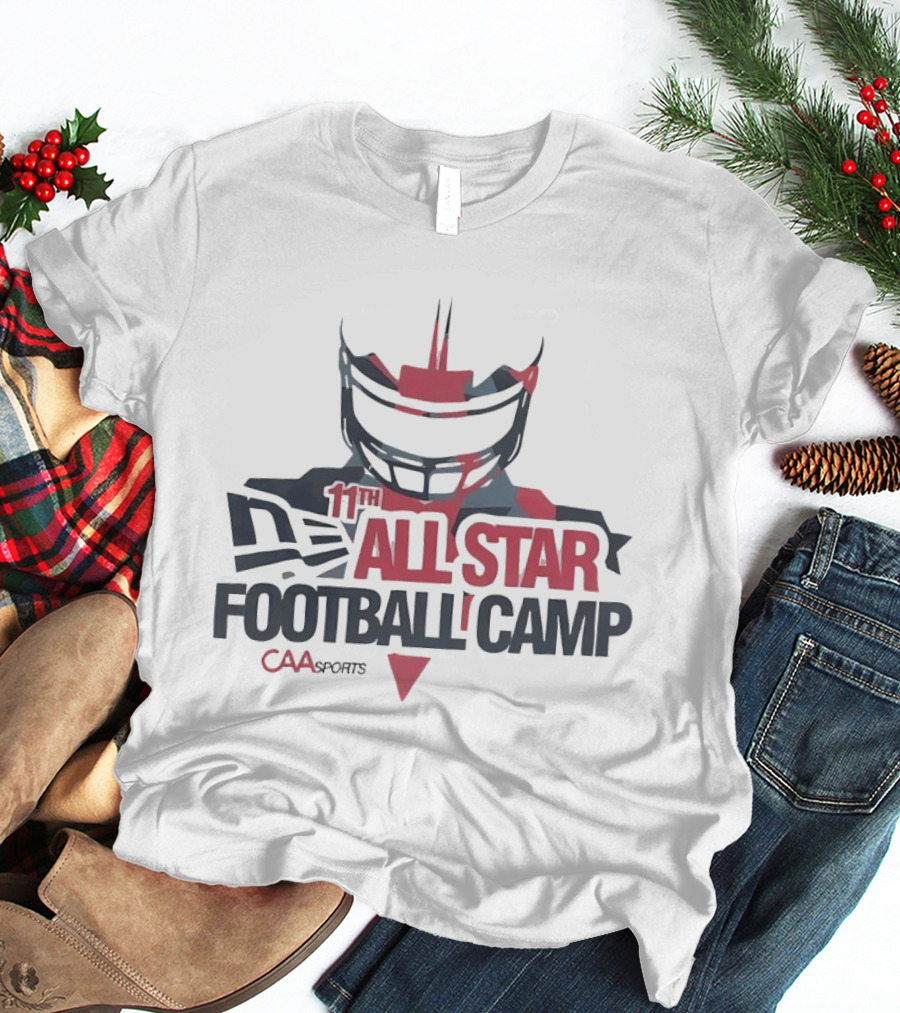 11th All Star Football Camp CAA Sports Helmet T-Shirt