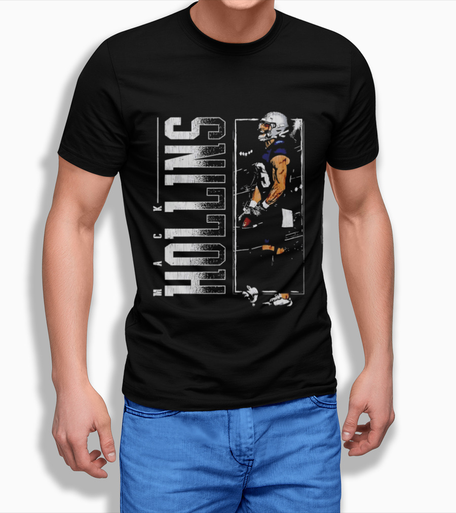 Mack Hollins New England Patriots Vertical Football Gear T-Shirt