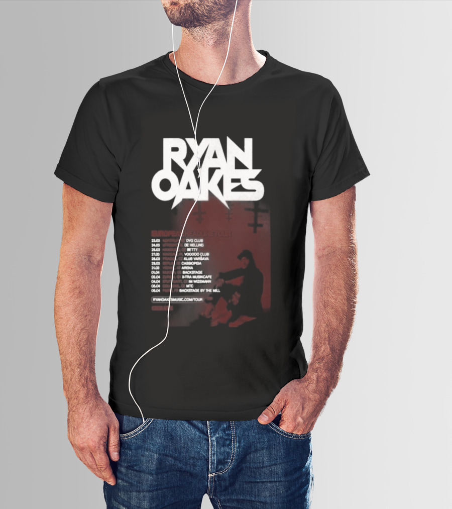 Ryan Oakes European Headline Tour 2026 Locations And Dates T-Shirt