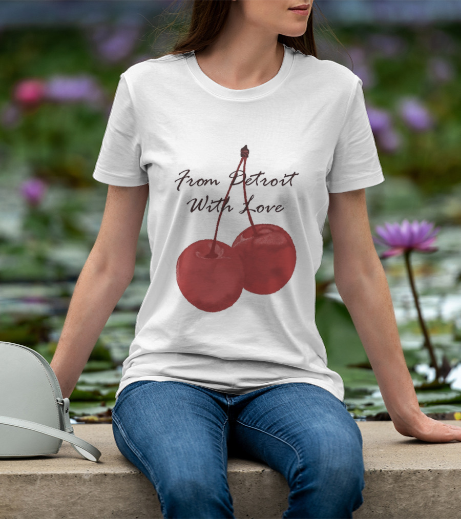 Detroit Lions From Detroit With Love Cherries T-Shirt