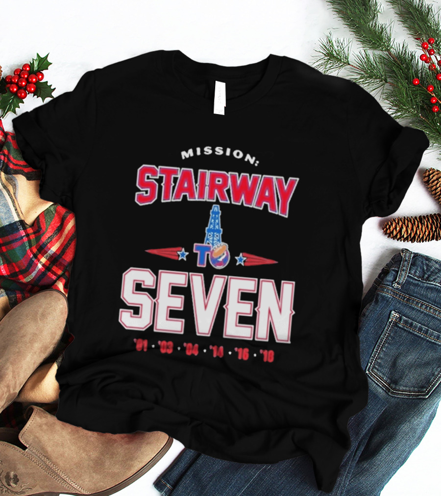 Mission Stairway To Seven New England Patriots Quest For 7th Title T-Shirt