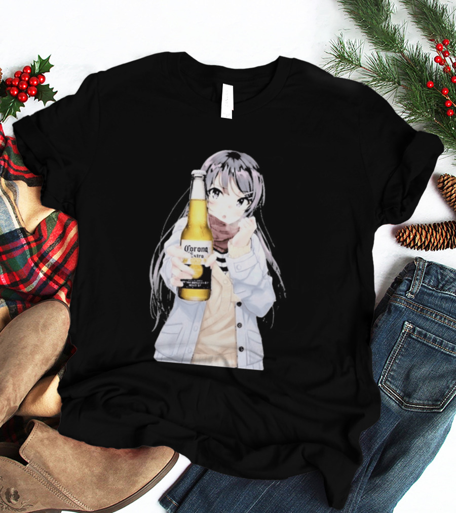 Corona Extra Anime Waifu Rabbit Beer Fusion T-Shirt