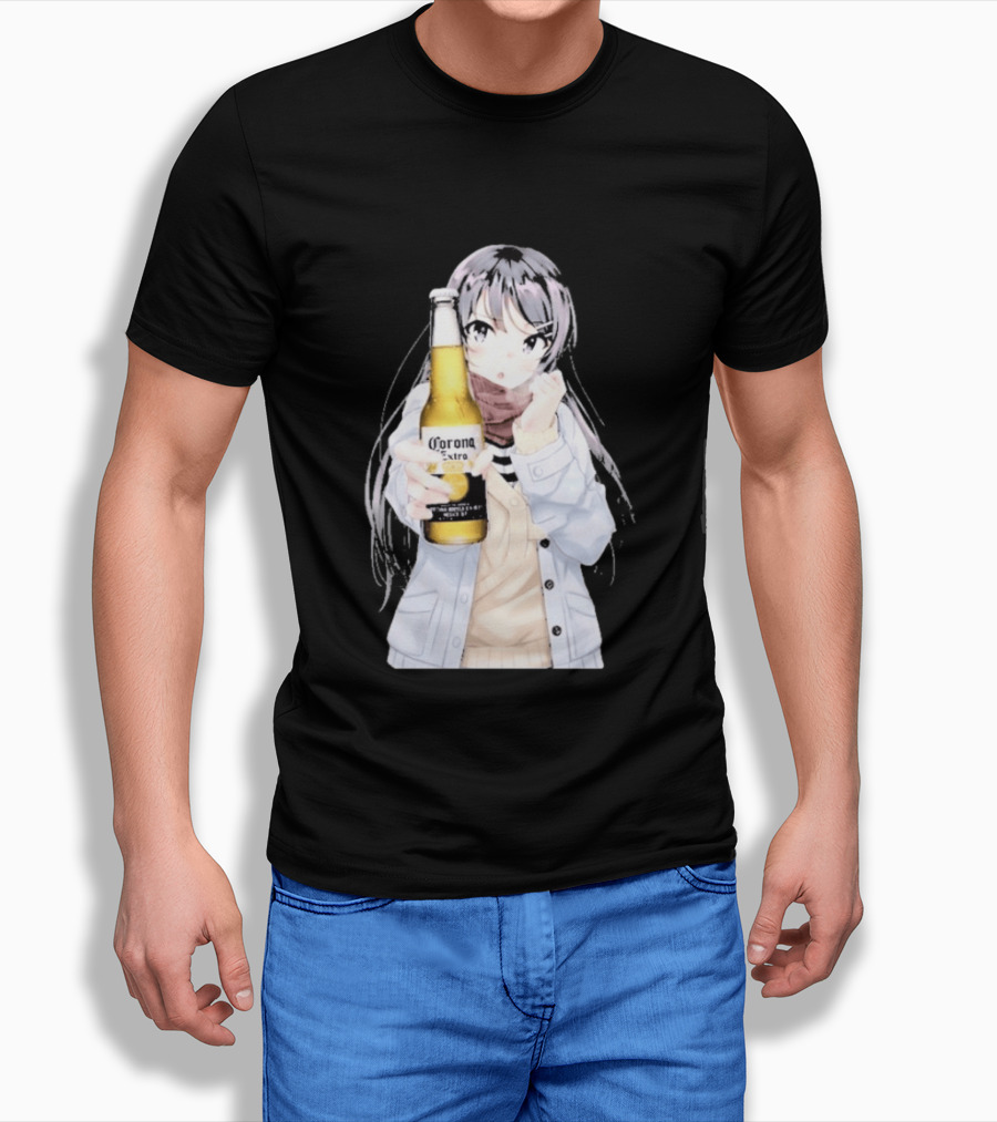 Corona Extra Anime Waifu Rabbit Beer Fusion T-Shirt