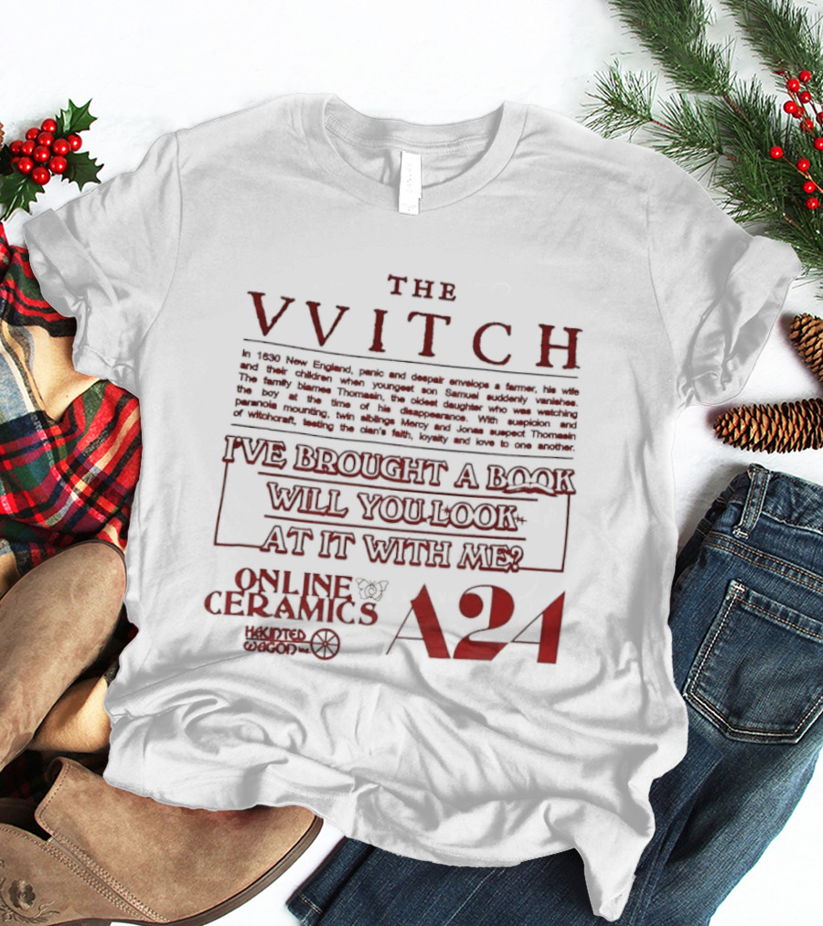 The VVitch I've Brought A Book Will You Look At It With Me A24 Online Ceramics T-Shirt
