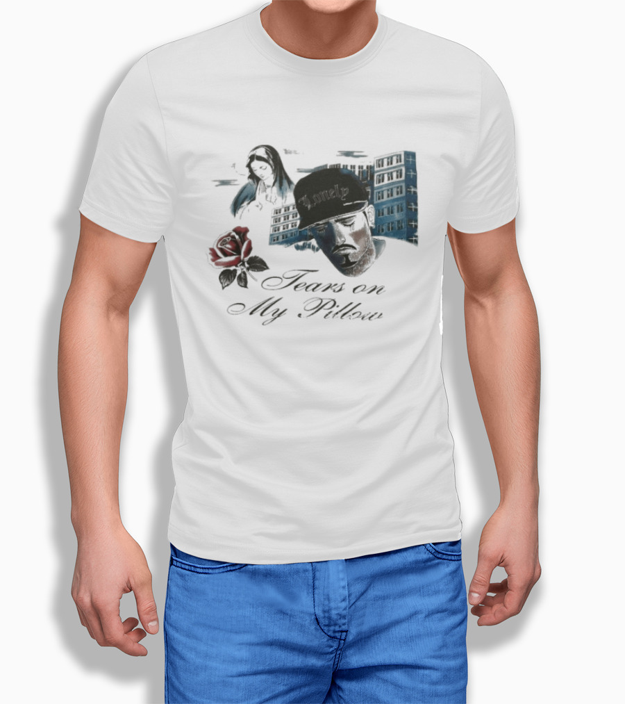 Willy Chavarria Tears In My Pillow Rose Lonely Cityscape Expressions T-Shirt
