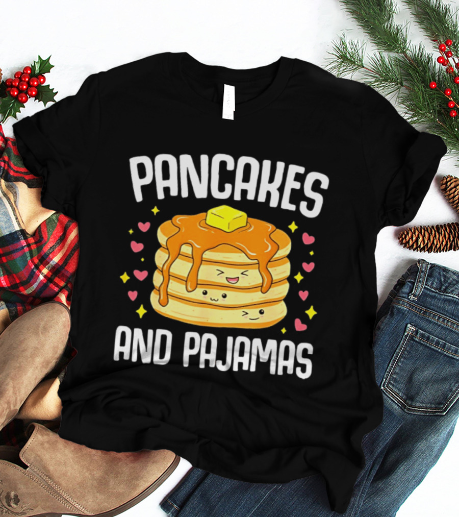 Pancakes And Pajamas Kawaii Cute Pancake Lover Toddler T-Shirt