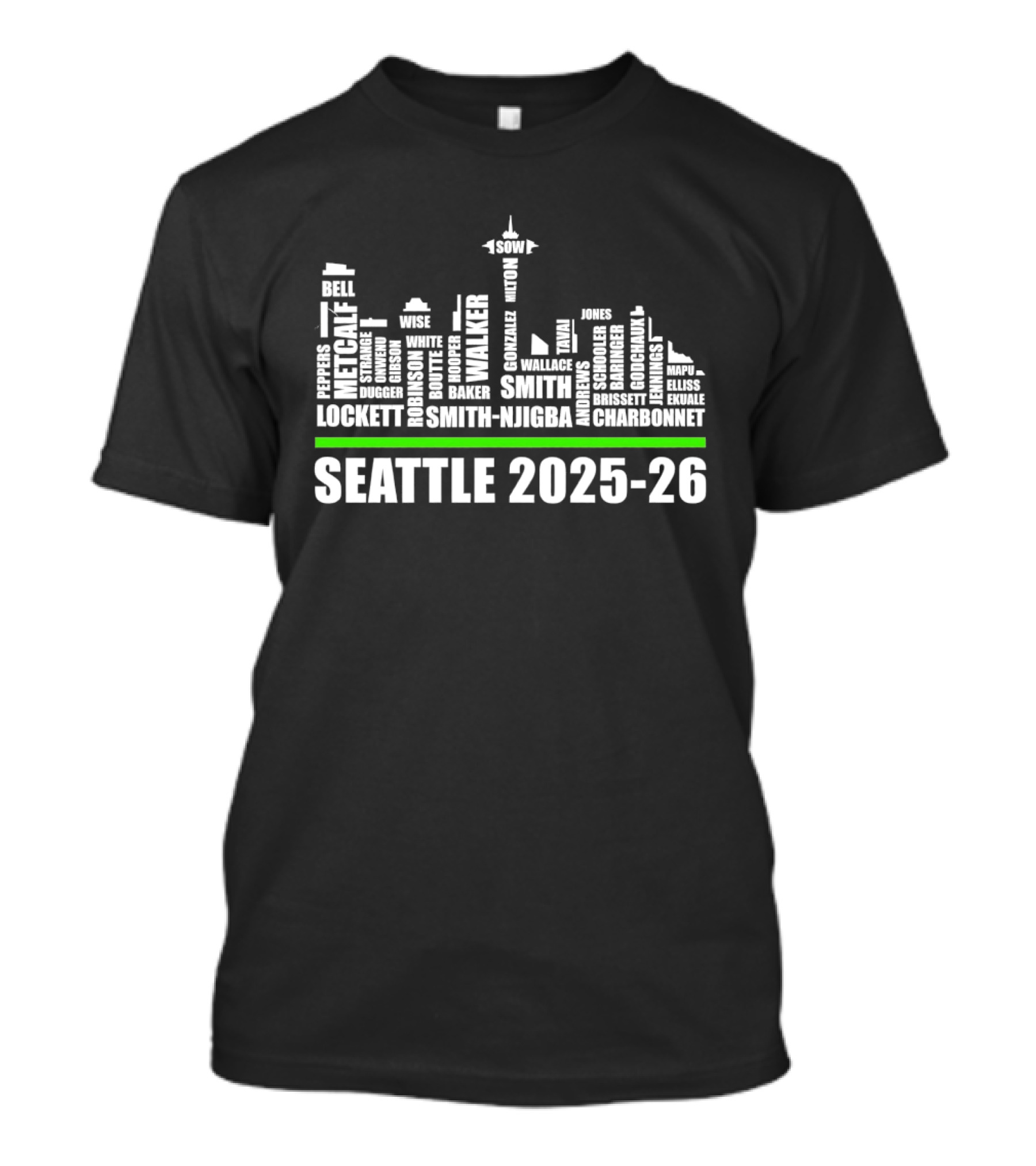 Seattle 2025 26 Skyline City Seahawks T-Shirt