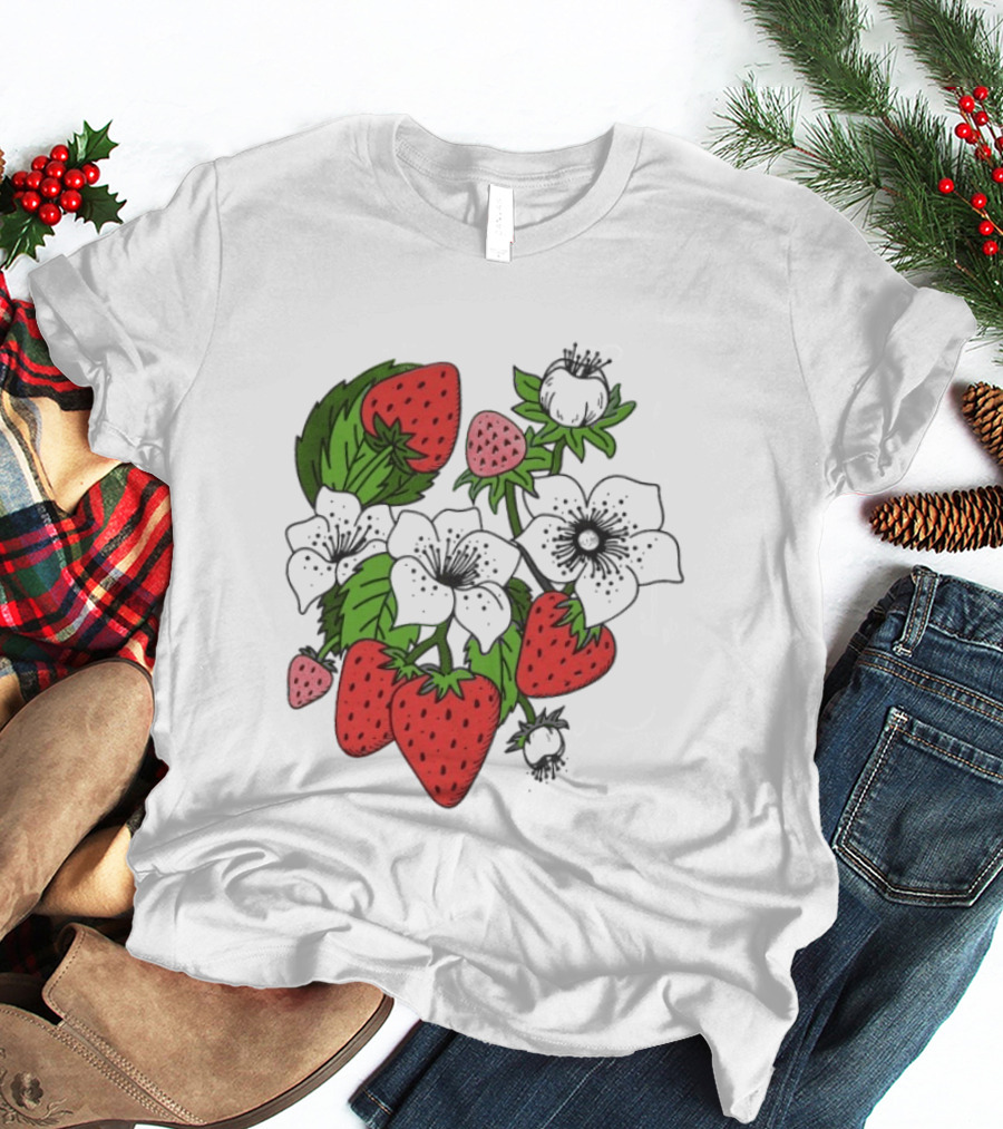 Big Bud Press Strawbaby Anniversary Strawberry Botanical T-Shirt