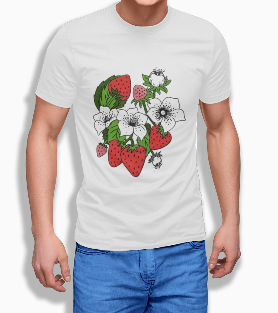 Big Bud Press Strawbaby Anniversary Strawberry Botanical T-Shirt