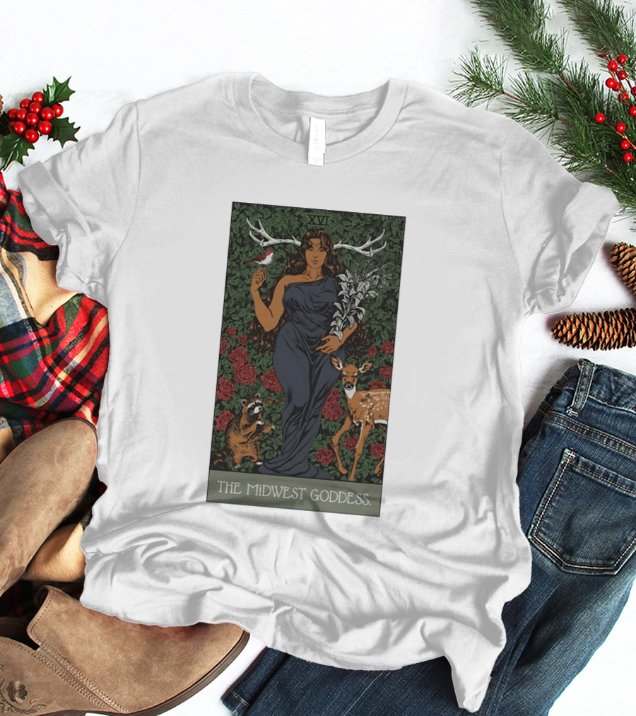 The Midwest Goddess XVI Antlered Deity With Nature T-Shirt