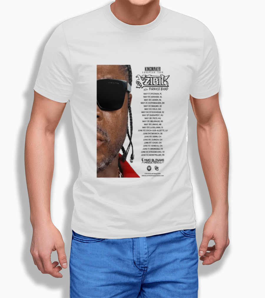 XZIBIT EU Tour 2026 Event Details Featuring Live Performances T-Shirt