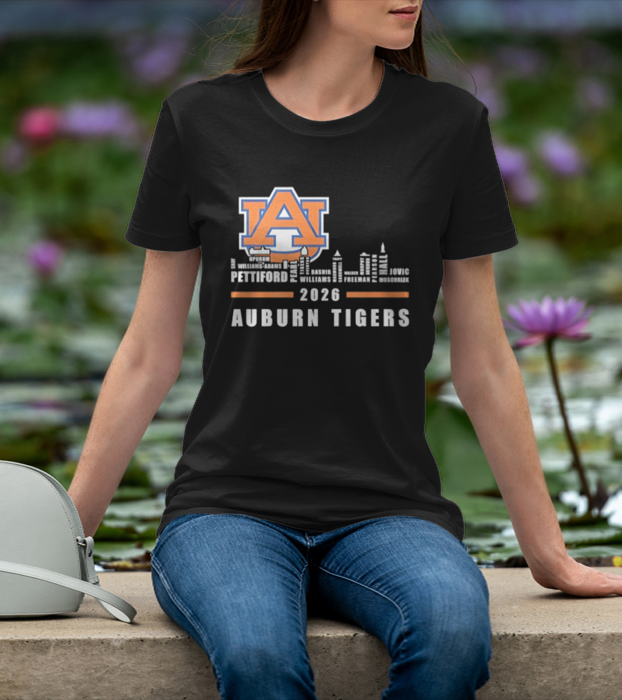 Auburn Tigers 2026 Pettiford Williams Broome Battie Skyline T-Shirt