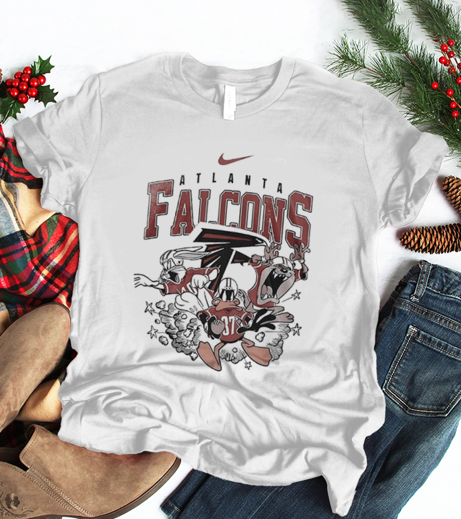 Nike Atlanta Falcons Looney Tunes Collaboration With Taz And Bugs Bunny T-Shirt
