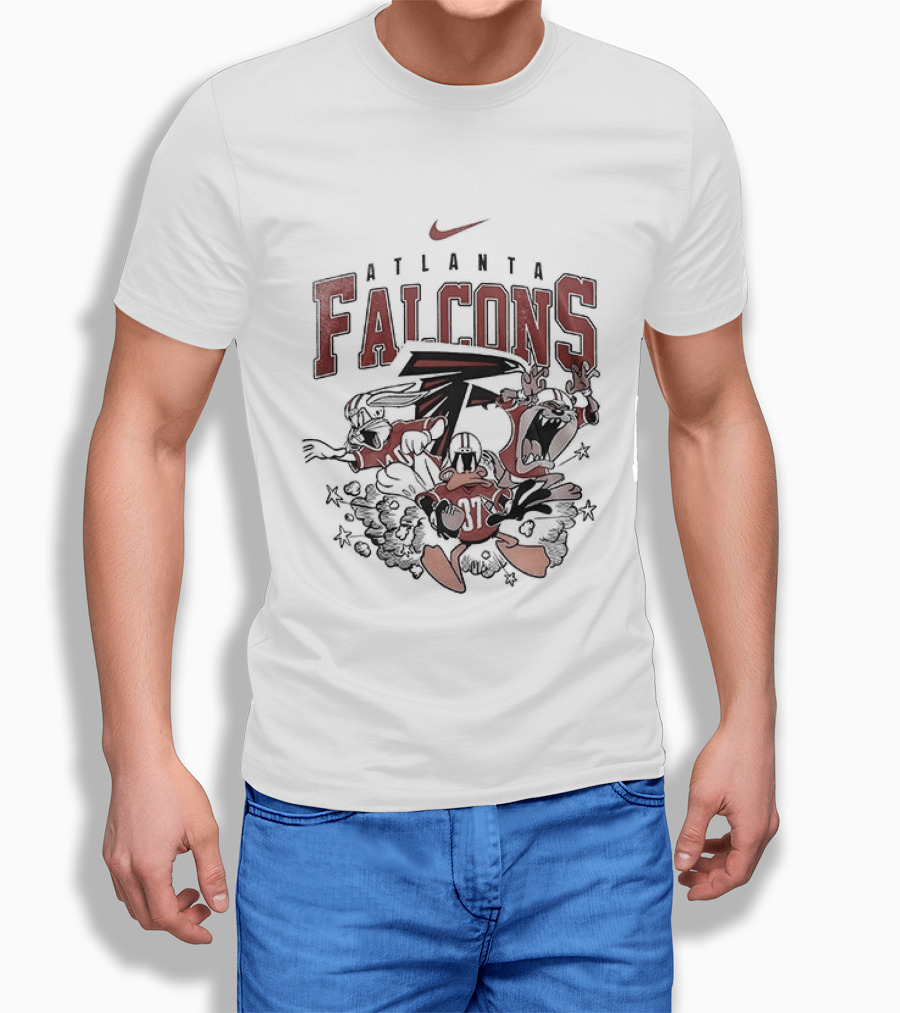 Nike Atlanta Falcons Looney Tunes Collaboration With Taz And Bugs Bunny T-Shirt