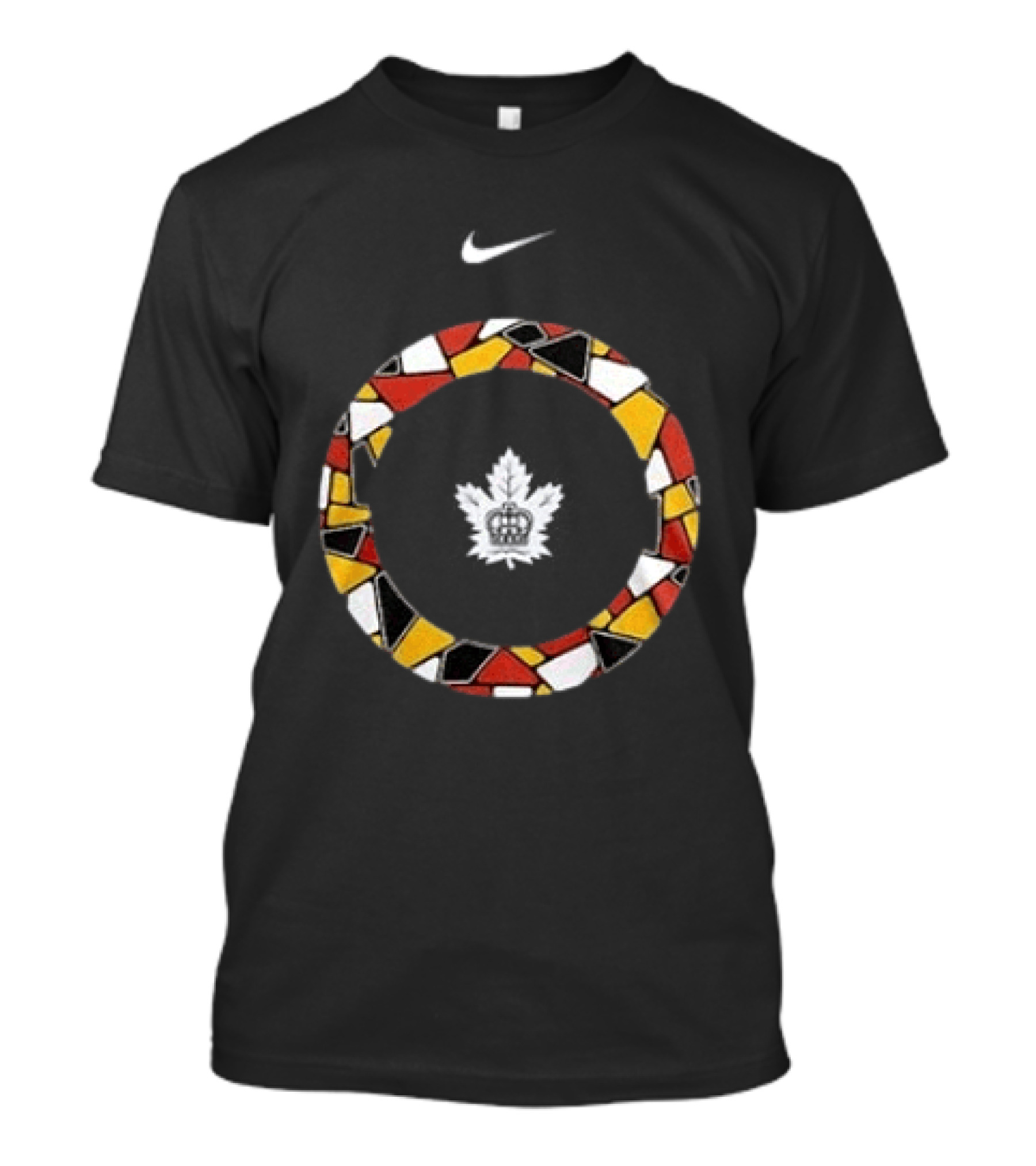 Toronto Marlies Indigenous Nike Maple Leaf Mosaic Circle T-Shirt