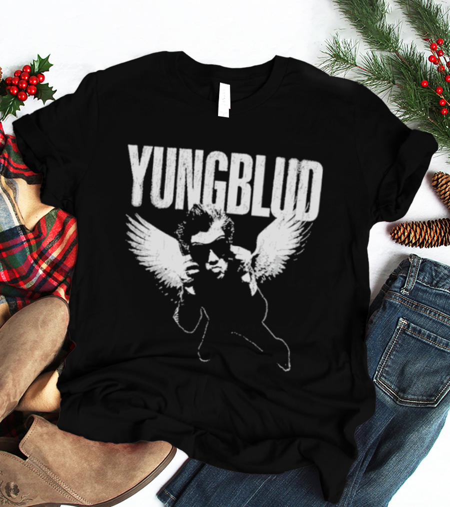 Yungblud Angel Wings Monochrome T-Shirt
