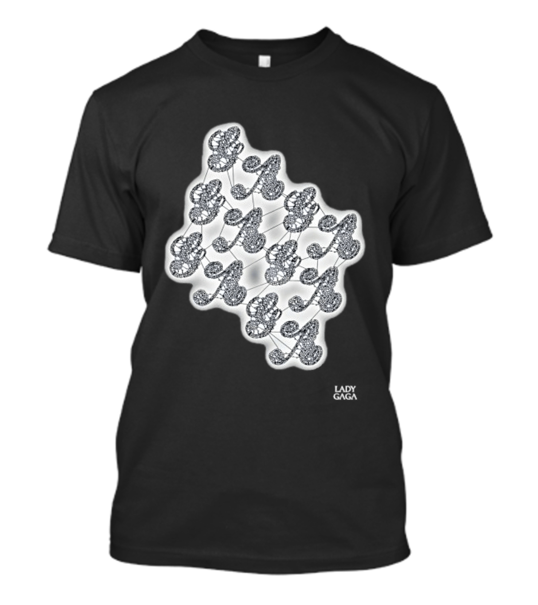 Lady Gaga Lace Gaga Artistic Monogram T-Shirt