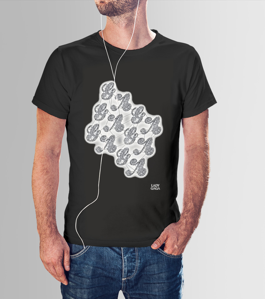 Lady Gaga Lace Gaga Artistic Monogram T-Shirt
