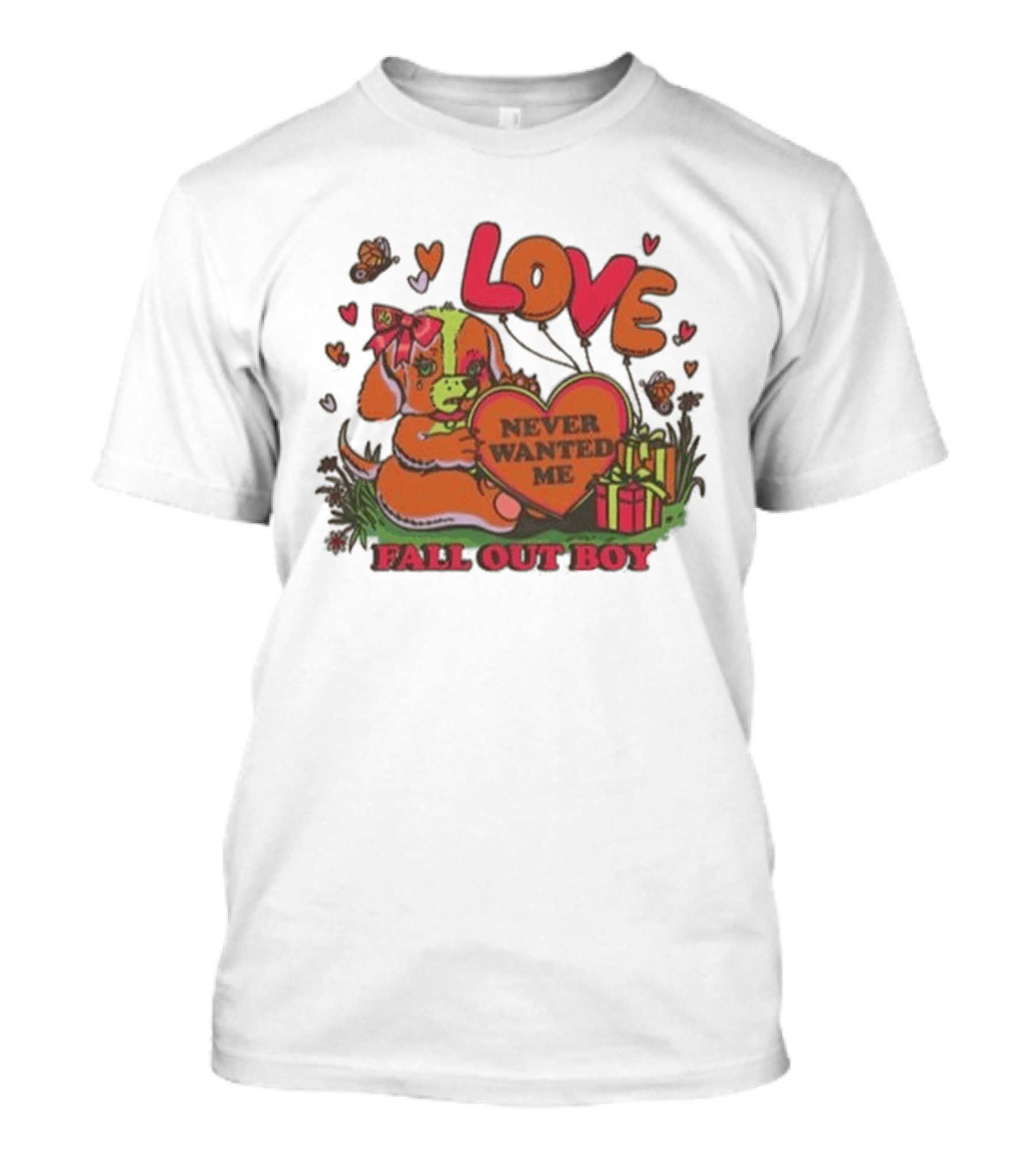 LOVE Never Wanted Me Fall Out Boy Puppy And Heart Balloons T-Shirt