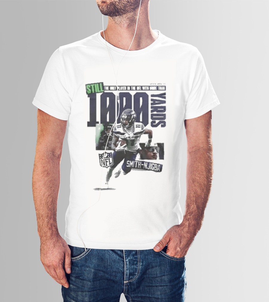 Jaxon Smith Njigba 1000 Yards Leading Receiver Seattle Seahawks T-Shirt