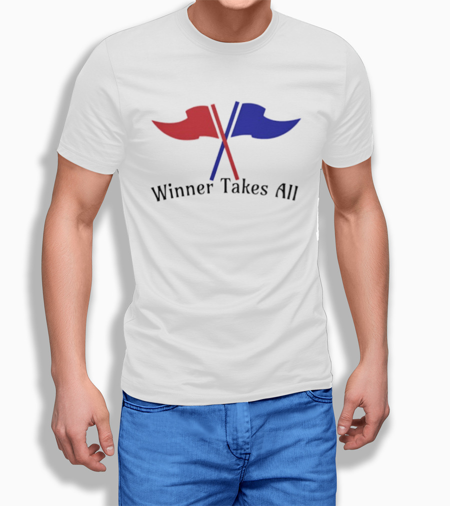 Winner Takes All Red And Blue Flags T-Shirt