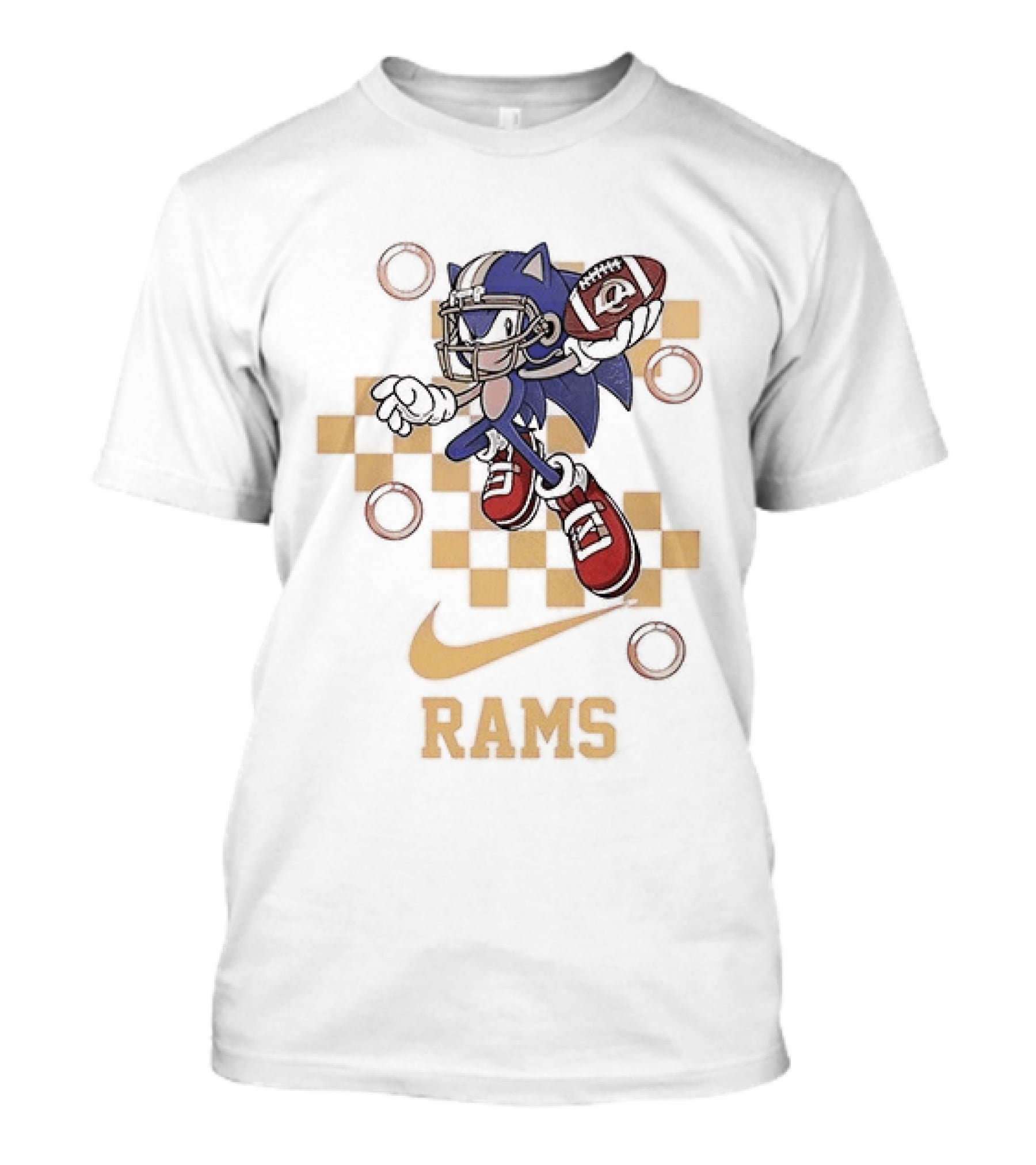 Los Angeles Rams Sonic Crossover With Nike T-Shirt