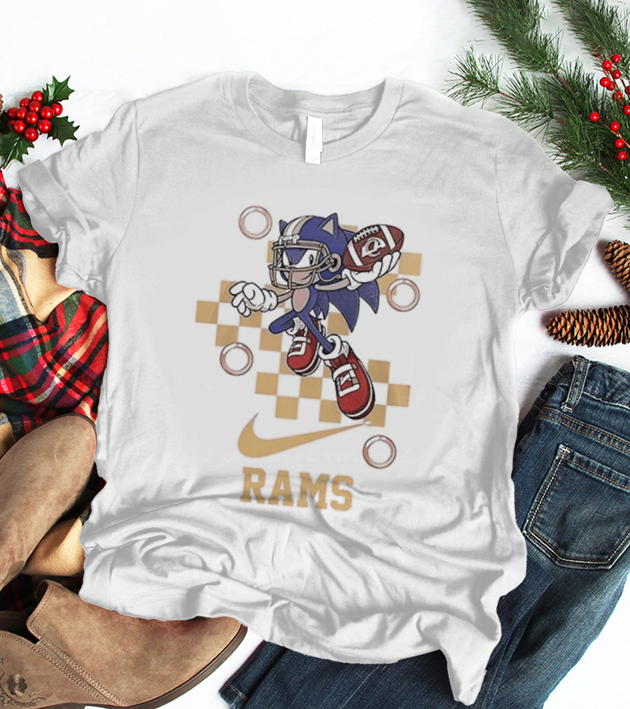 Los Angeles Rams Sonic Crossover With Nike T-Shirt