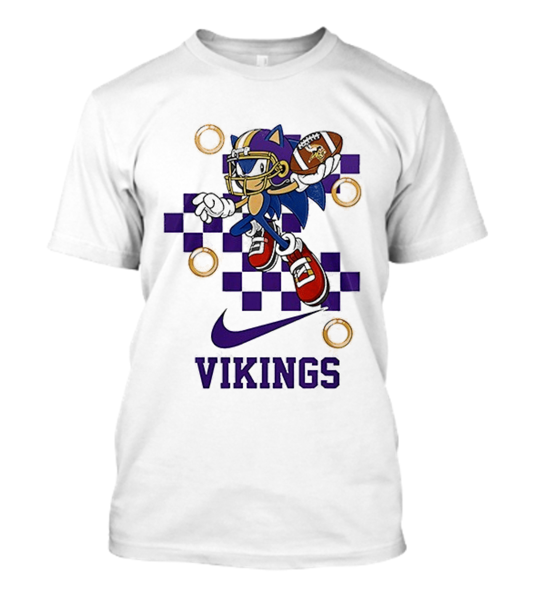 Minnesota Vikings Sonic Crossover Nike Collaboration T-Shirt