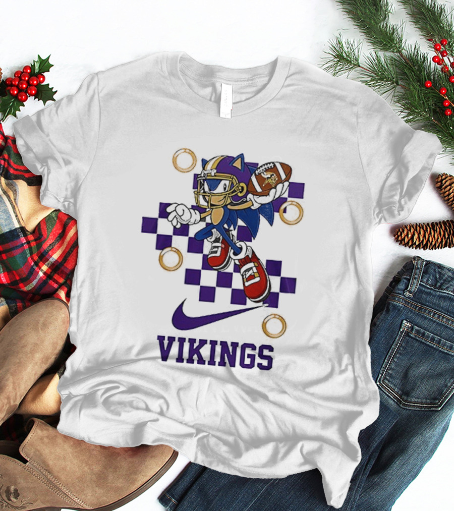 Minnesota Vikings Sonic Crossover Nike Collaboration T-Shirt