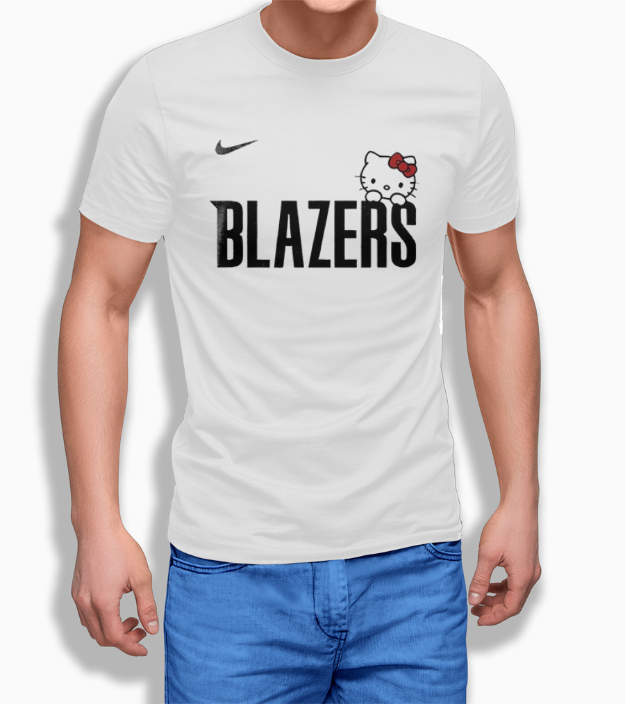 Nike Portland Trail Blazers Hello Kitty Collaboration T-Shirt