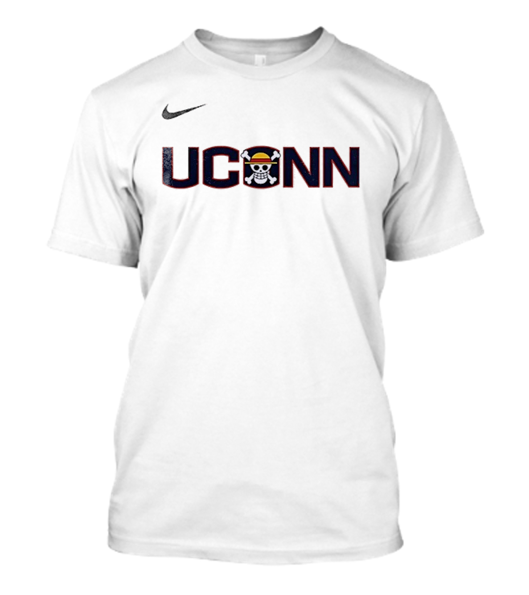 UConn Huskies Nike One Piece Crossover Skull Logo Collaboration T-Shirt
