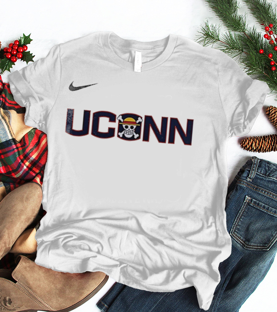 UConn Huskies Nike One Piece Crossover Skull Logo Collaboration T-Shirt