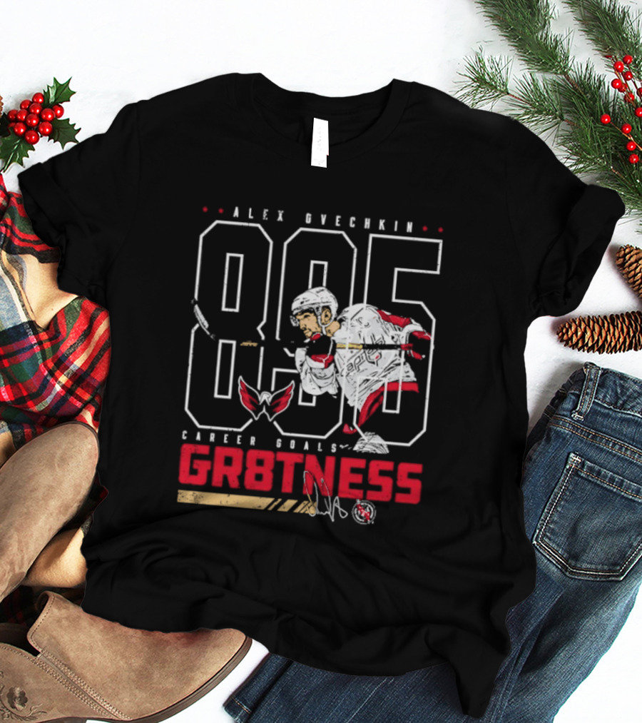 Alex Ovechkin 895 Career Goals GR8TNESS Washington Capitals Hockey T-Shirt