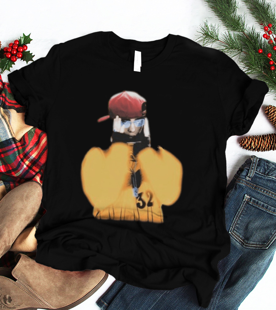 Billie Eilish Glasses Hit Me Hard And Soft Tour 2024 2025 Red Cap Style 32 T-Shirt