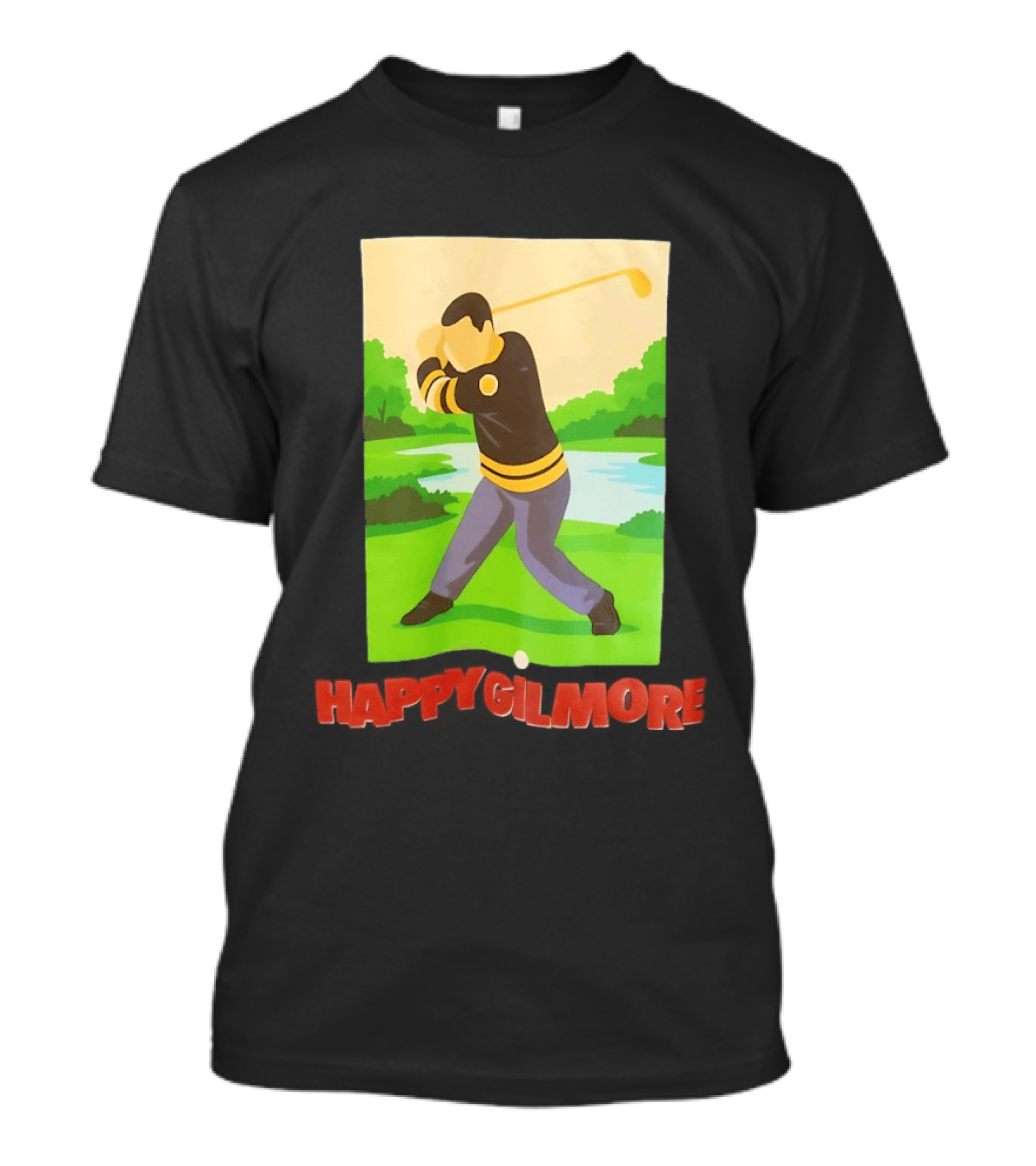 Happy Gilmore Hockey Player Golfing Pittsburgh Penguins T-Shirt