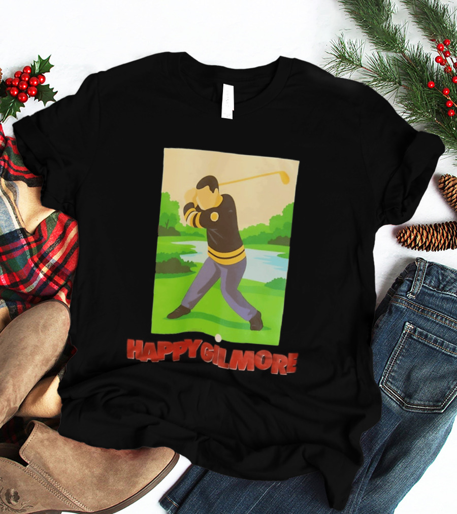 Happy Gilmore Hockey Player Golfing Pittsburgh Penguins T-Shirt